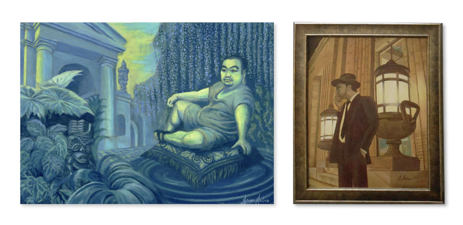 human subject acrylic paintings