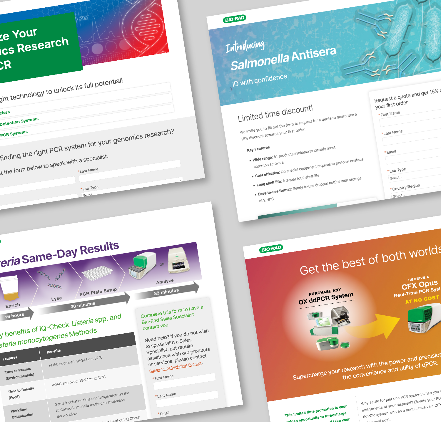 Bio-Rad landing pages