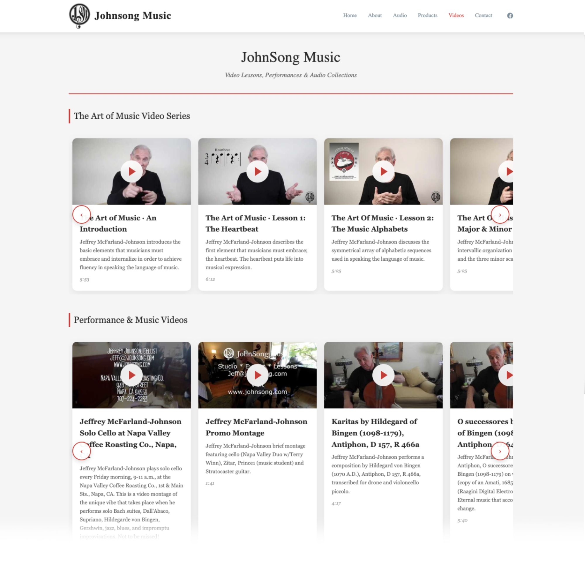 Johnsong Music Instruction Videos Gallery