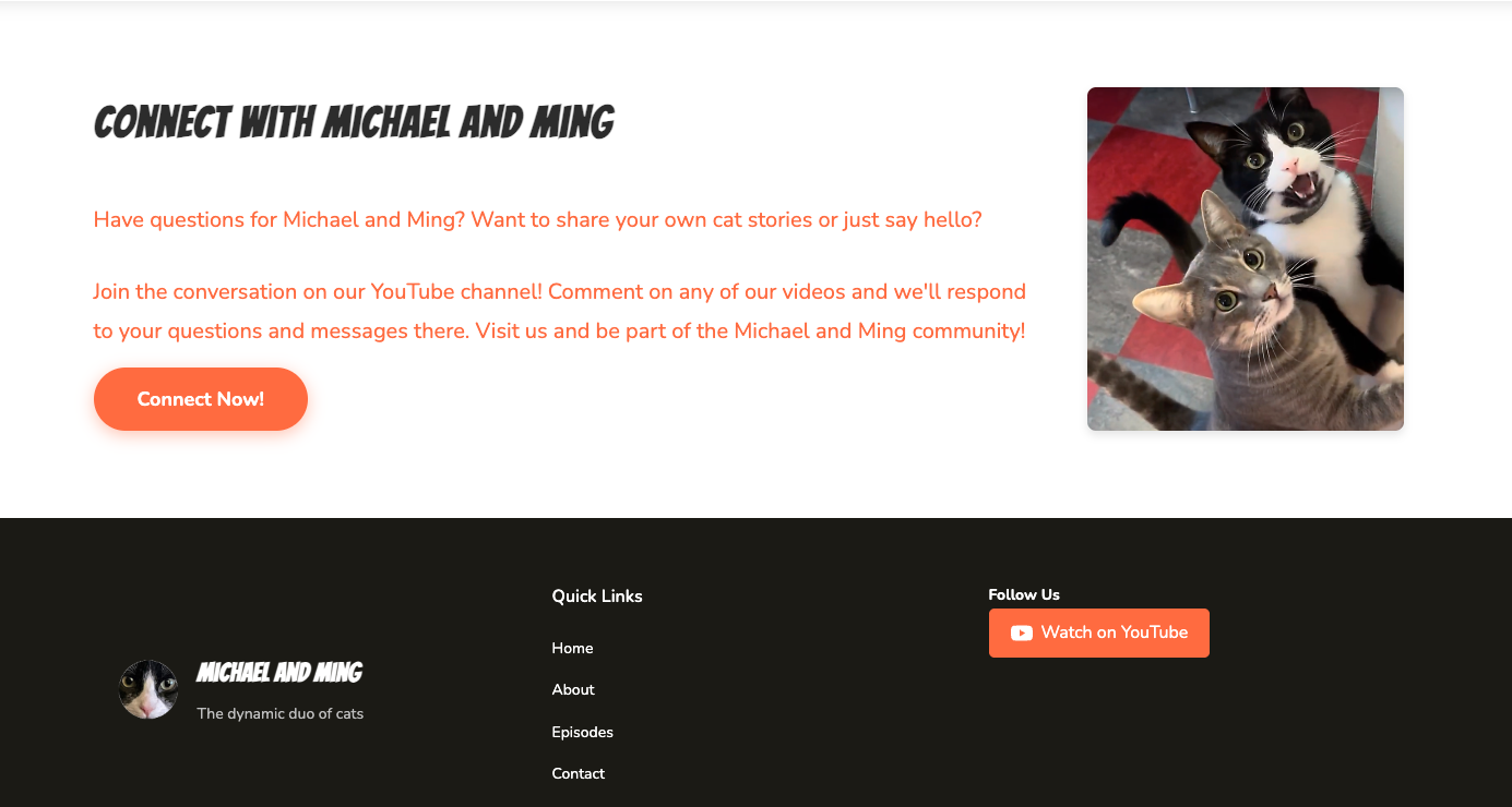 Michael and Ming connect section