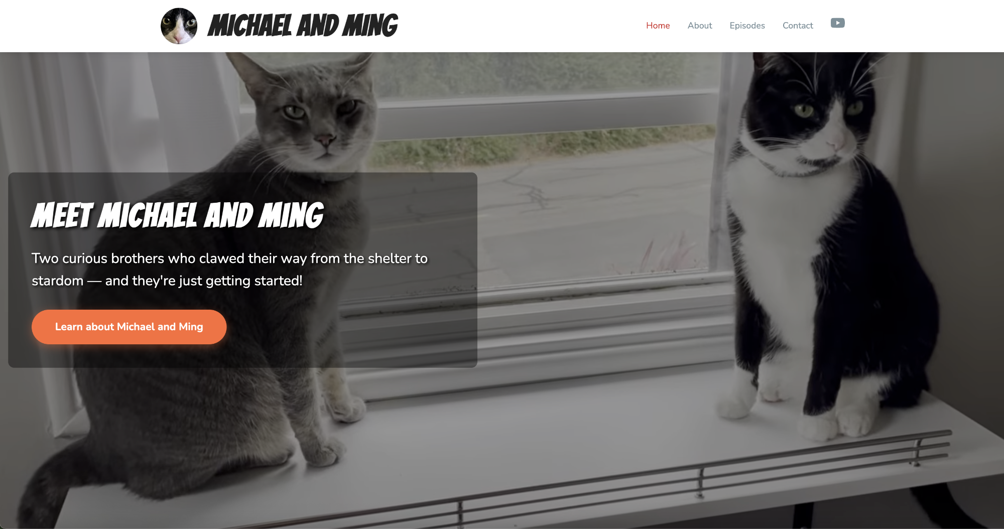 Michael and Ming website hero section
